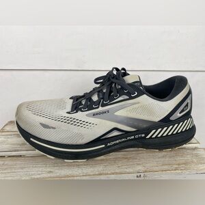 Brooks Adrenaline GTS 23 running shoes in Oyster/Ebony/Grey colorway Men’s 10.5